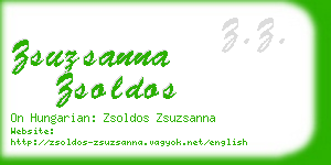 zsuzsanna zsoldos business card